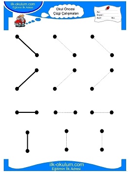 Çocuklar İçin Çizgi Çalışma Sayfaları 